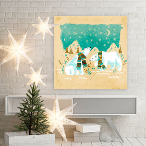 Holiday Collection - Snowy Polar Bears Wall Art-Wall Art-Jack and Jill Boutique