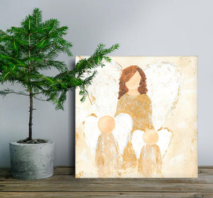 Holiday Collection - Watch Over Them - Gold Wall Art-Wall Art-Jack and Jill Boutique