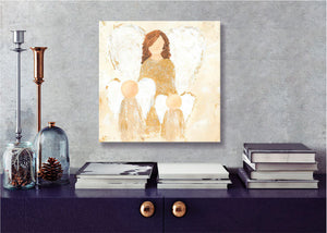 Holiday Collection - Watch Over Them - Gold Wall Art-Wall Art-Jack and Jill Boutique