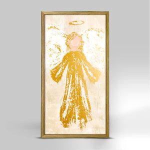 Holiday - Glory Angel - Gold Embellished Mini Framed Canvas-Mini Framed Canvas-Jack and Jill Boutique