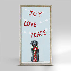 Holiday - Joy Love Peace Embellished Mini Framed Canvas-Mini Framed Canvas-Jack and Jill Boutique