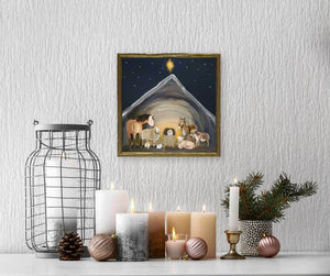 Holiday - Nativity Manger Embellished Mini Framed Canvas-Mini Framed Canvas-Jack and Jill Boutique