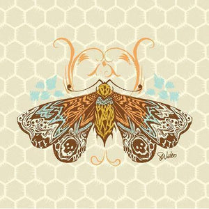 Honeycomb Moth | Canvas Wall Art-Canvas Wall Art-Jack and Jill Boutique