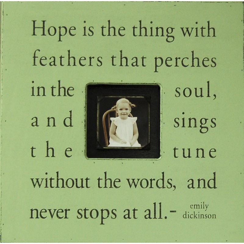 Handmade Wood Photobox with quote "Hope Is the Thing"-Photoboxes-Jack and Jill Boutique