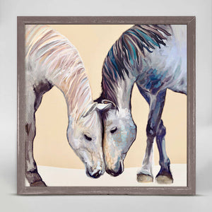 Horse Pair - Mini Framed Canvas-Mini Framed Canvas-Jack and Jill Boutique