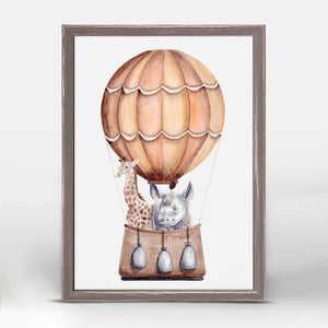 Hot Air Balloon Ride - Orange Mini Framed Canvas-Mini Framed Canvas-Jack and Jill Boutique