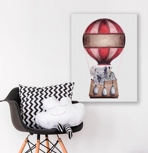 Hot Air Balloon Ride - Red Wall Art-Wall Art-Jack and Jill Boutique