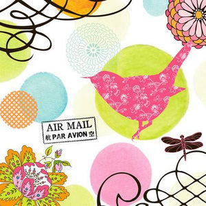 Hot Pink Bird Par Avion | Canvas Wall Art-Canvas Wall Art-Jack and Jill Boutique