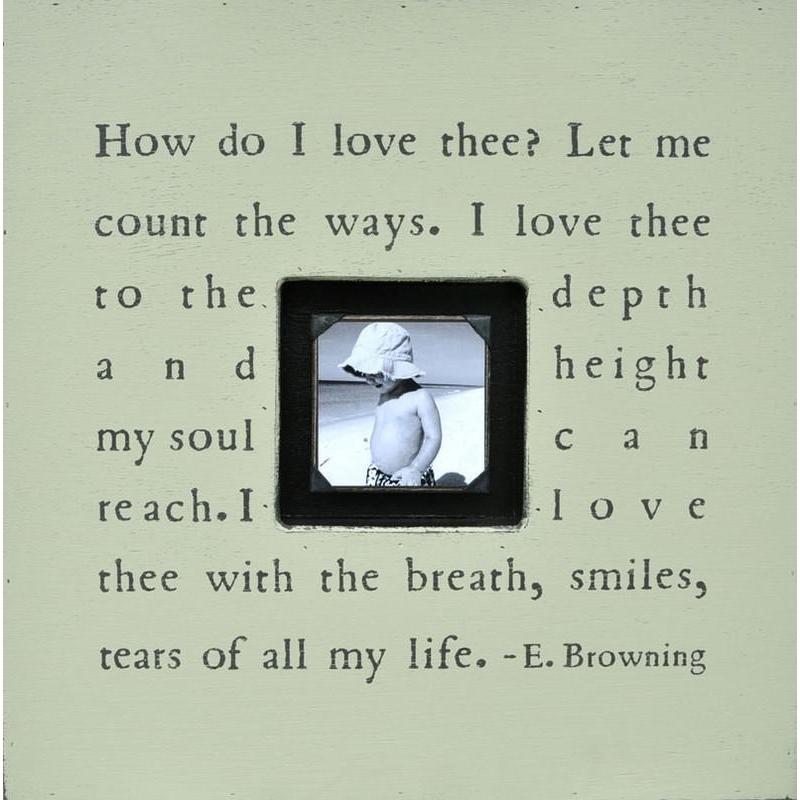 Handmade Wood Photobox with quote "How Do I Love Thee"-Photoboxes-Jack and Jill Boutique