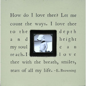 Handmade Wood Photobox with quote "How Do I Love Thee"-Photoboxes-Jack and Jill Boutique