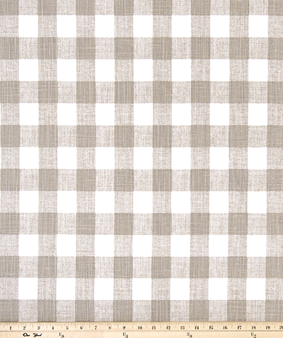Buffalo Plaid Ecru Slub Canvas-Fabric-Jack and Jill Boutique