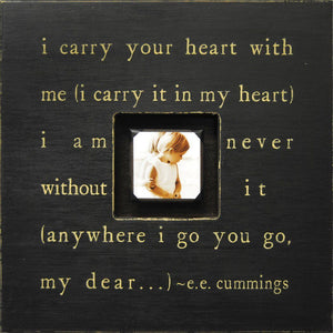 Handmade Wood Photobox with quote "I Carry Your Heart"-Photoboxes-Default-Jack and Jill Boutique