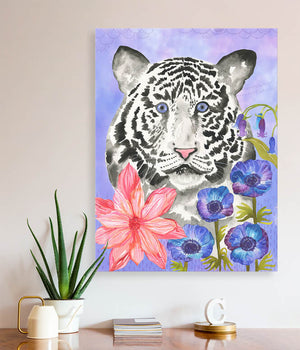 I Like You Very Much - White Tiger Wall Art-Wall Art-Jack and Jill Boutique