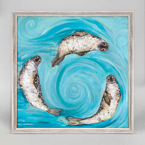 Ice Seals - Mini Framed Canvas-Mini Framed Canvas-Jack and Jill Boutique