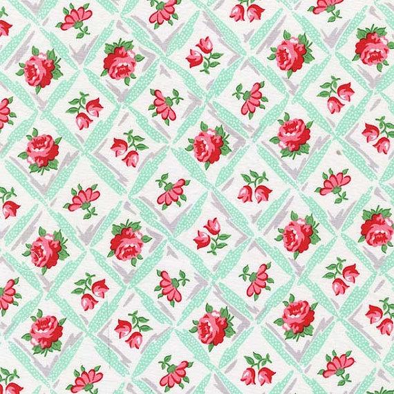 Annette Aqua Fabric by the Yard | 100% Cotton-Fabric-Jack and Jill Boutique