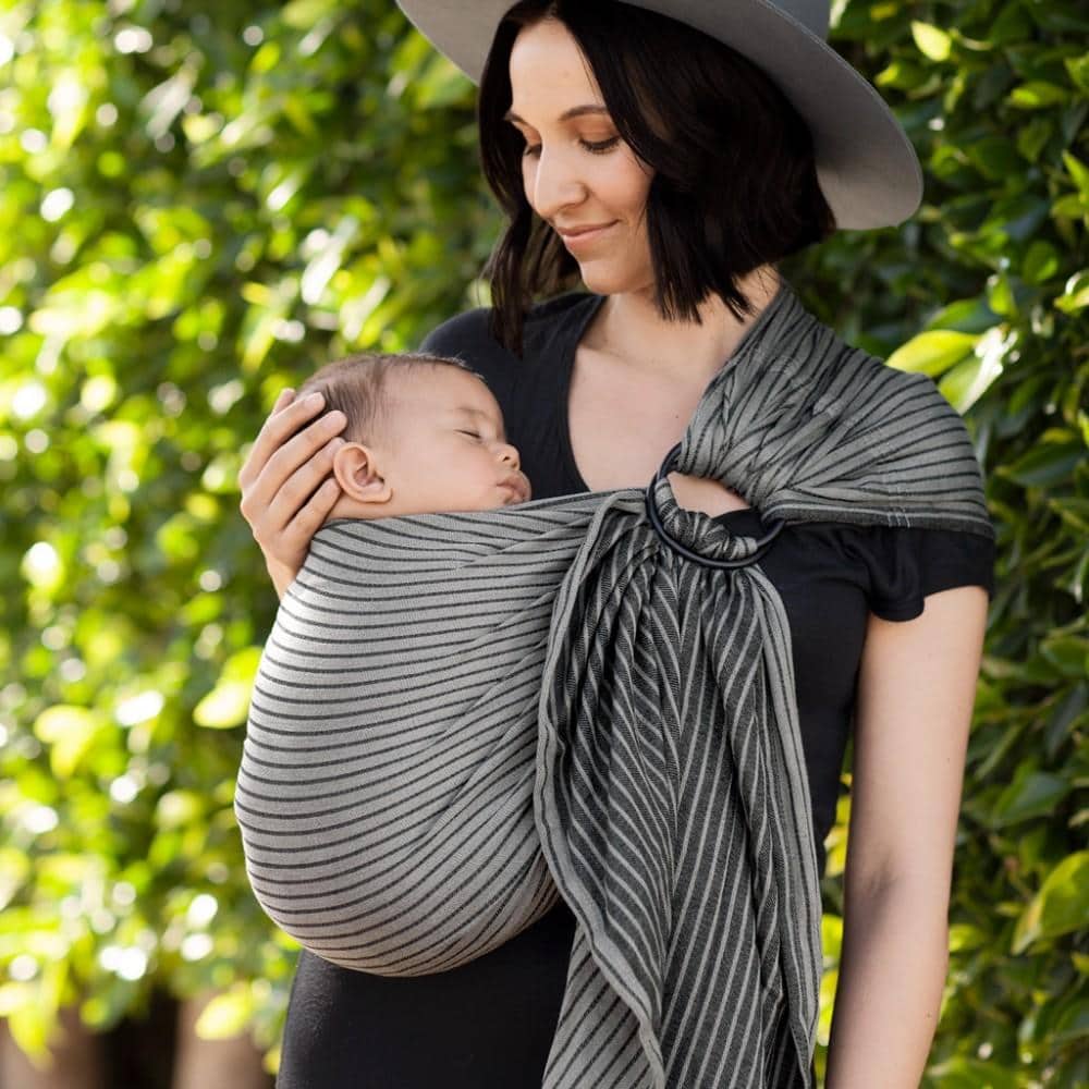 Moby Ring Sling in Cotton-Baby Carrier-Jet Ribbons-Jack and Jill Boutique