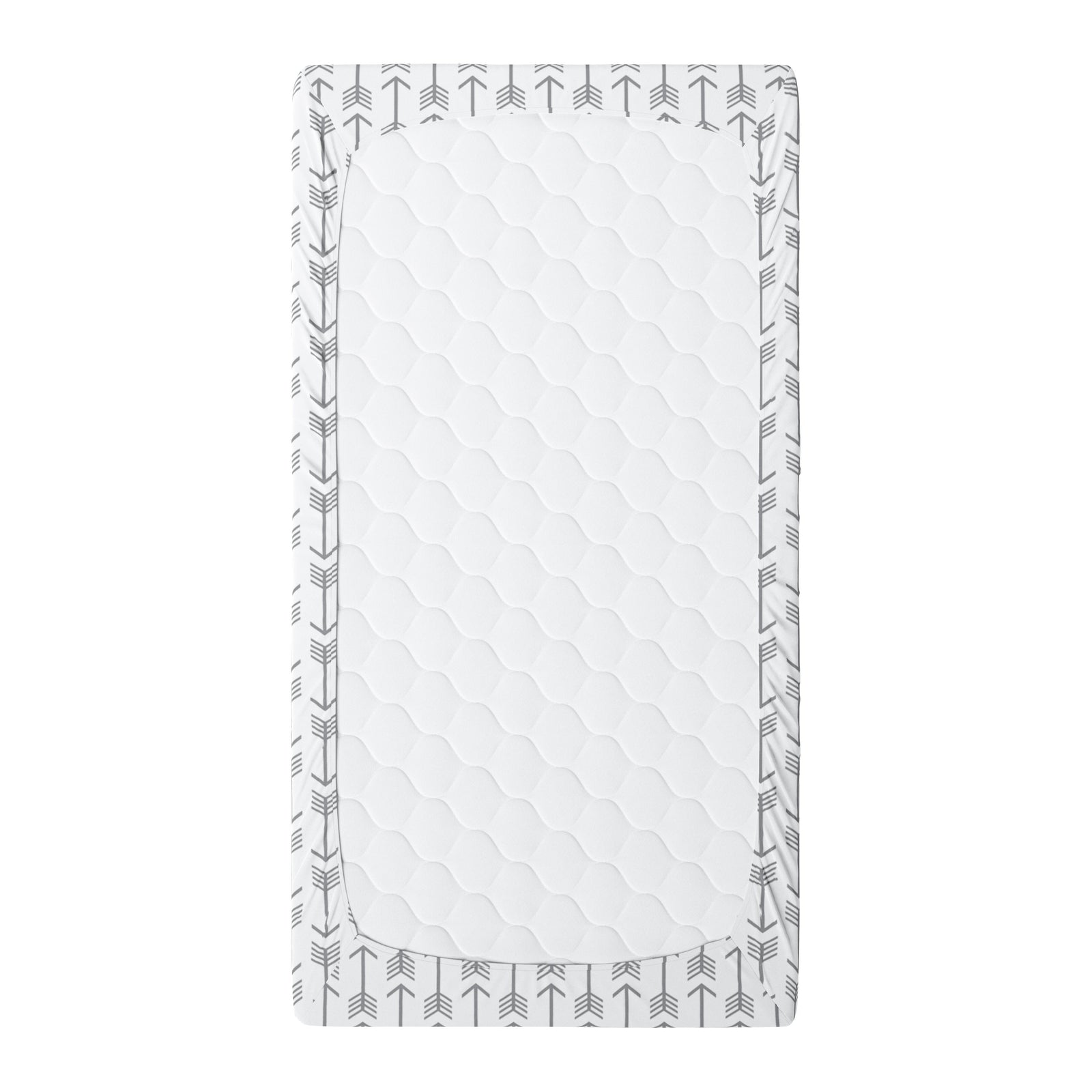 Grey Arrows Crib Sheet-Crib Sheets-Jack and Jill Boutique