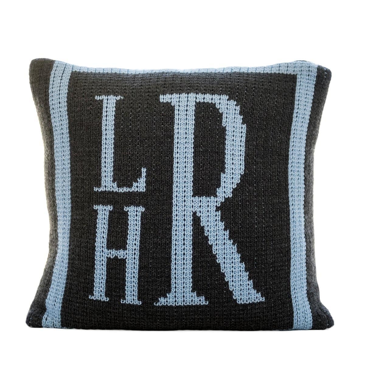 Initial Stacked Monogram Personalized Pillow-Pillow-Jack and Jill Boutique