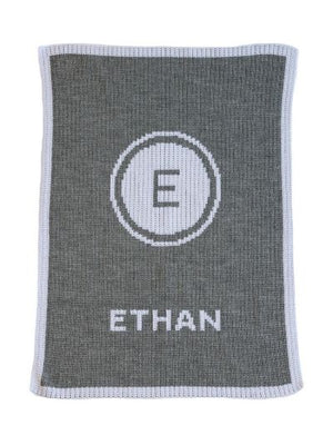 Initial Stamp & Name Personalized Stroller Blanket or Baby Blanket-Blankets-Jack and Jill Boutique