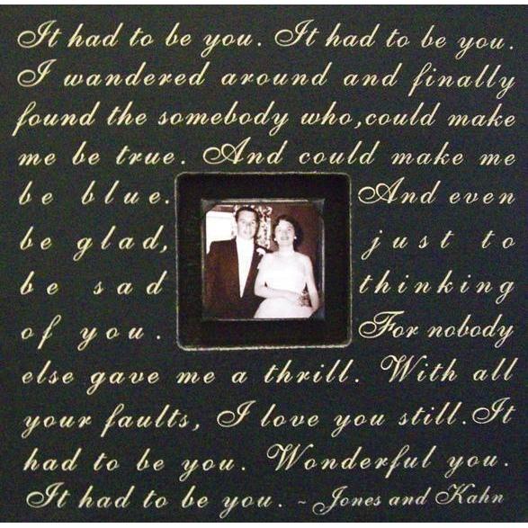 Handmade Wood Photobox with quote "It Had to be You"-Photoboxes-Jack and Jill Boutique