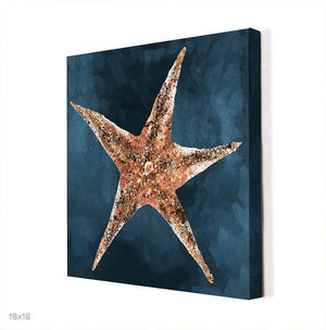 Jeweled Starfish - Deep Blue Wall Art-Wall Art-Jack and Jill Boutique