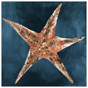 Jeweled Starfish - Deep Blue Wall Art-Wall Art-Jack and Jill Boutique