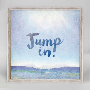 Jump In - Mini Framed Canvas-Mini Framed Canvas-Jack and Jill Boutique
