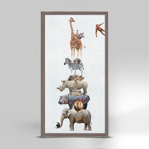 Jungle Pals - Mini Framed Canvas-Mini Framed Canvas-Jack and Jill Boutique