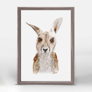 Kangaroo Portrait - Mini Framed Canvas-Mini Framed Canvas-Jack and Jill Boutique