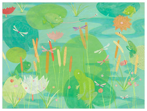 Kimono Frogs Wall Art-Wall Art-24x18 Canvas-Jack and Jill Boutique