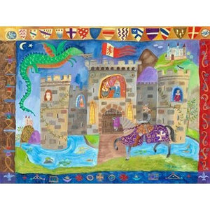 Knight and Castle | Canvas Wall Art-Canvas Wall Art-Jack and Jill Boutique