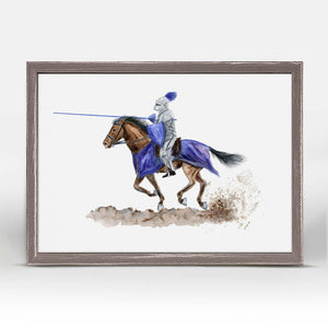 Knight - Blue Mini Framed Canvas-Mini Framed Canvas-Jack and Jill Boutique
