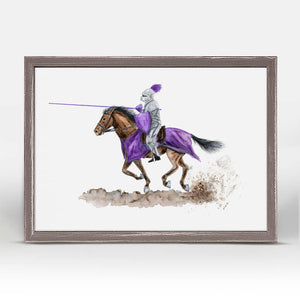 Knight - Purple Mini Framed Canvas-Mini Framed Canvas-Jack and Jill Boutique