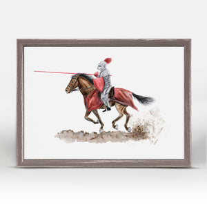 Knight - Red Mini Framed Canvas-Mini Framed Canvas-Jack and Jill Boutique