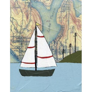 Lake Union Sailboat | Canvas Wall Art-Canvas Wall Art-Jack and Jill Boutique