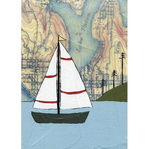 Lake Union Sailboat | Canvas Wall Art-Canvas Wall Art-Jack and Jill Boutique
