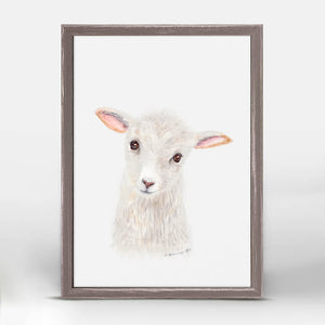 Lamb Portrait - Mini Framed Canvas-Mini Framed Canvas-Jack and Jill Boutique