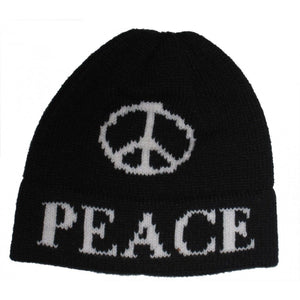 Large Peace Sign Personalized Knit Hat-Hats-Jack and Jill Boutique