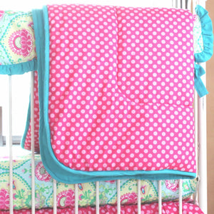Lavinia Aqua Ruffled Crib Baby Bedding Set-Crib Bedding Set-Jack and Jill Boutique
