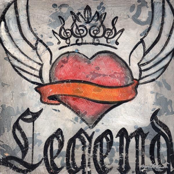 Legend Winged Heart | Music Art Collection | Canvas Art Prints-Canvas Wall Art-Jack and Jill Boutique