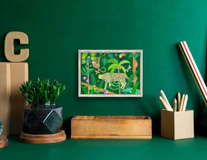 Leopard Jungle - Mini Framed Canvas-Mini Framed Canvas-Jack and Jill Boutique