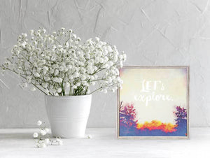 Let's Explore - Nature Mini Framed Canvas-Mini Framed Canvas-Jack and Jill Boutique