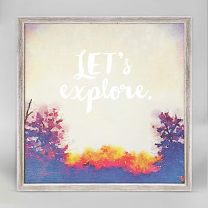 Let's Explore - Nature Mini Framed Canvas-Mini Framed Canvas-Jack and Jill Boutique