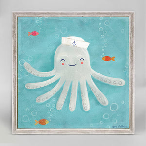 Let's Set Sail - Octopus Mini Framed Canvas-Mini Framed Canvas-Jack and Jill Boutique