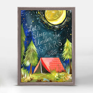 Let's Sleep Under the Stars - Mini Framed Canvas-Mini Framed Canvas-Jack and Jill Boutique