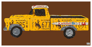License Plate Pickup Truck Wall Art-Wall Art-Jack and Jill Boutique