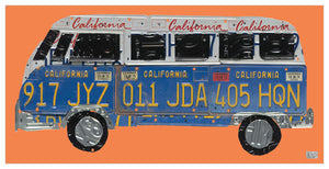 License Plate Road Trip - Orange Wall Art-Wall Art-Jack and Jill Boutique