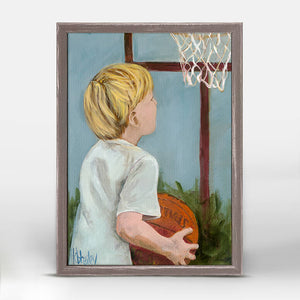 Lil' Basketball Star 2 - Mini Framed Canvas-Mini Framed Canvas-Jack and Jill Boutique