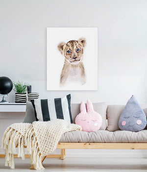 Lion Cub Portrait Wall Art-Wall Art-Jack and Jill Boutique