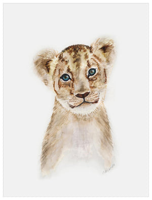 Lion Cub Portrait Wall Art-Wall Art-Jack and Jill Boutique